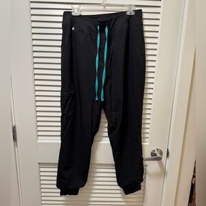 Figs FREEx Lined Zamora High Waisted Jogger Scrub Pants- Black